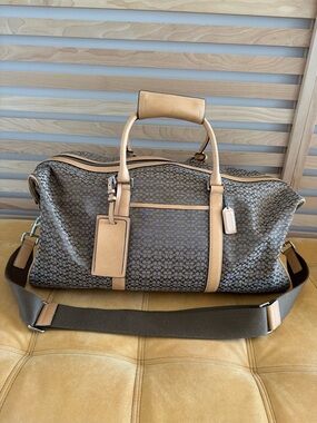 Vintage Coach Signature Duffle Travel Bag